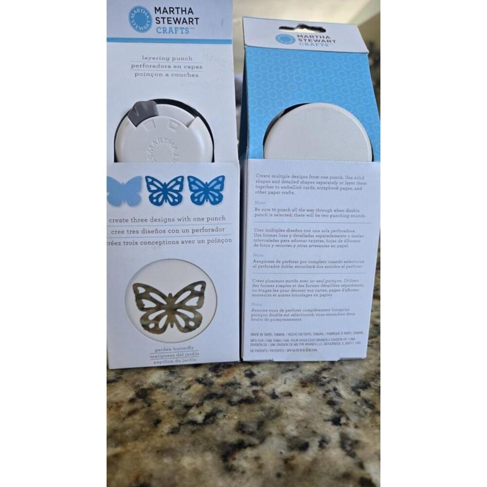 One Martha Stewart Layering Punch Garden Butterfly  NEW NiB in Box - Picture 2 of 4